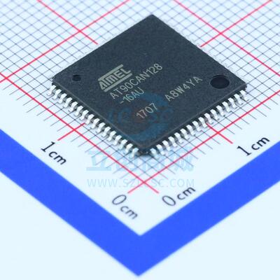单片机(MCU/MPU/SOC) AT90CAN128-16AU TQFP-64_10x10x05P MIC 全