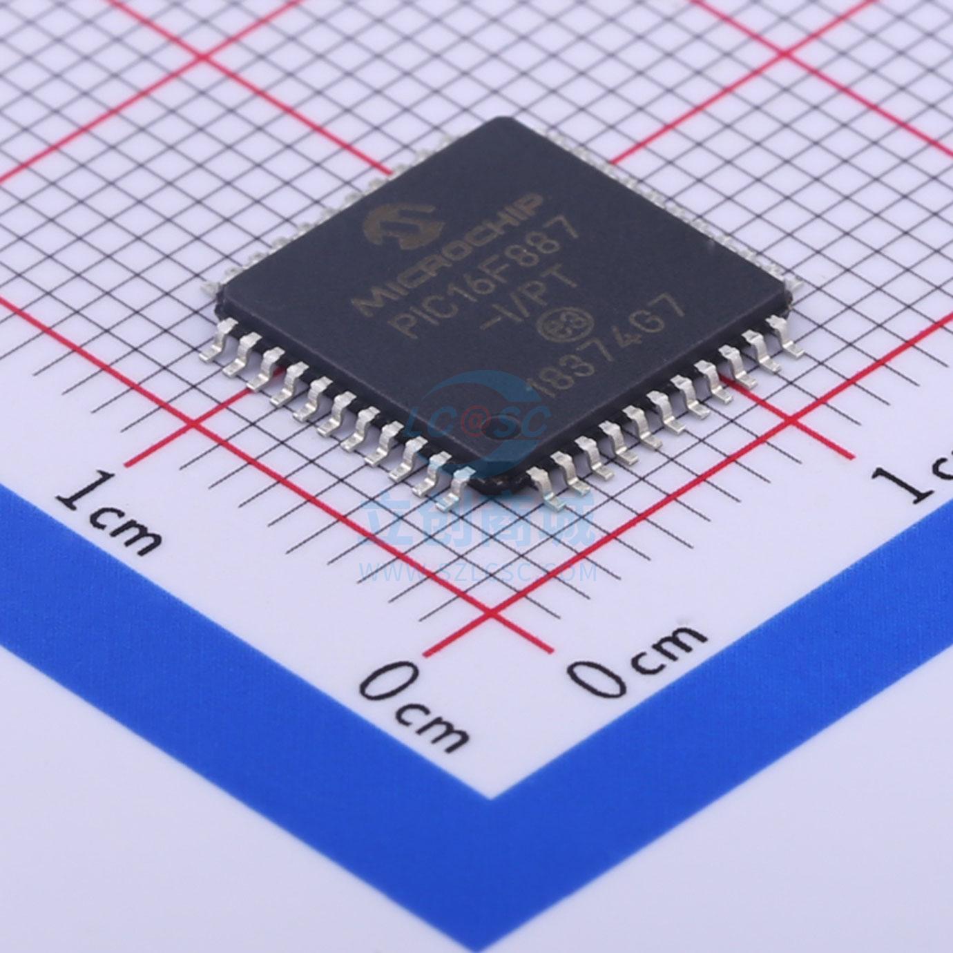 单片机(MCU/MPU/SOC) PIC16F887-I/PT TQFP-44_10x10x08P MIC 全