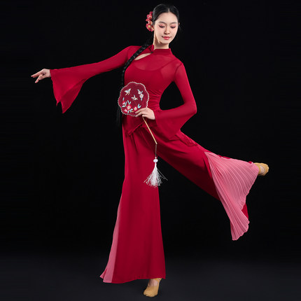 俏谁家大美人胶州秧歌服红梅赞新款古典舞珊瑚颂演出艺考舞蹈服女