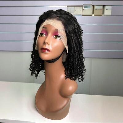 100% human hair 13*4 kinky curly wig nature curly 真发非洲