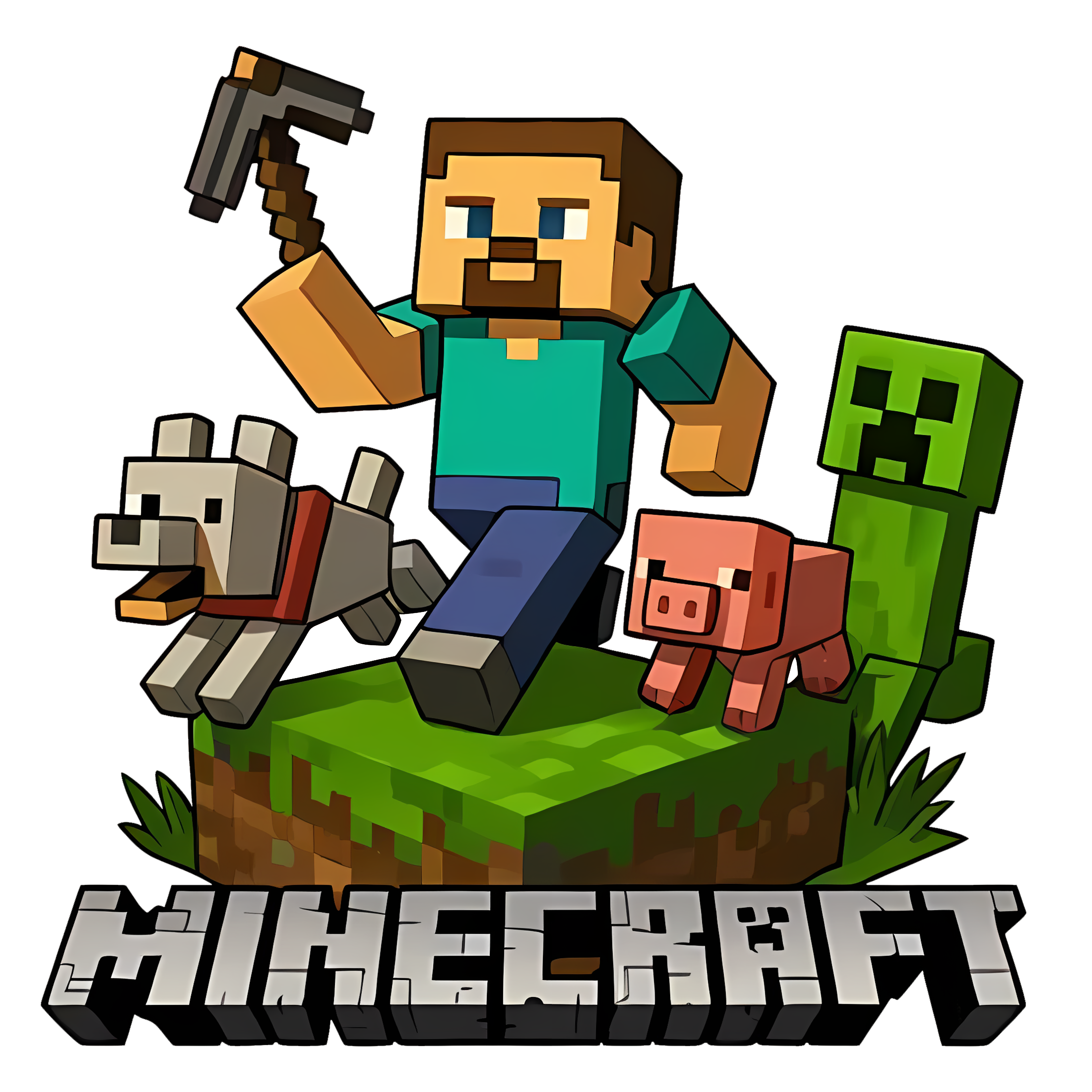 我的世界MC史蒂夫卡通汽车贴纸Minecraft摩托车创意游戏周边防水