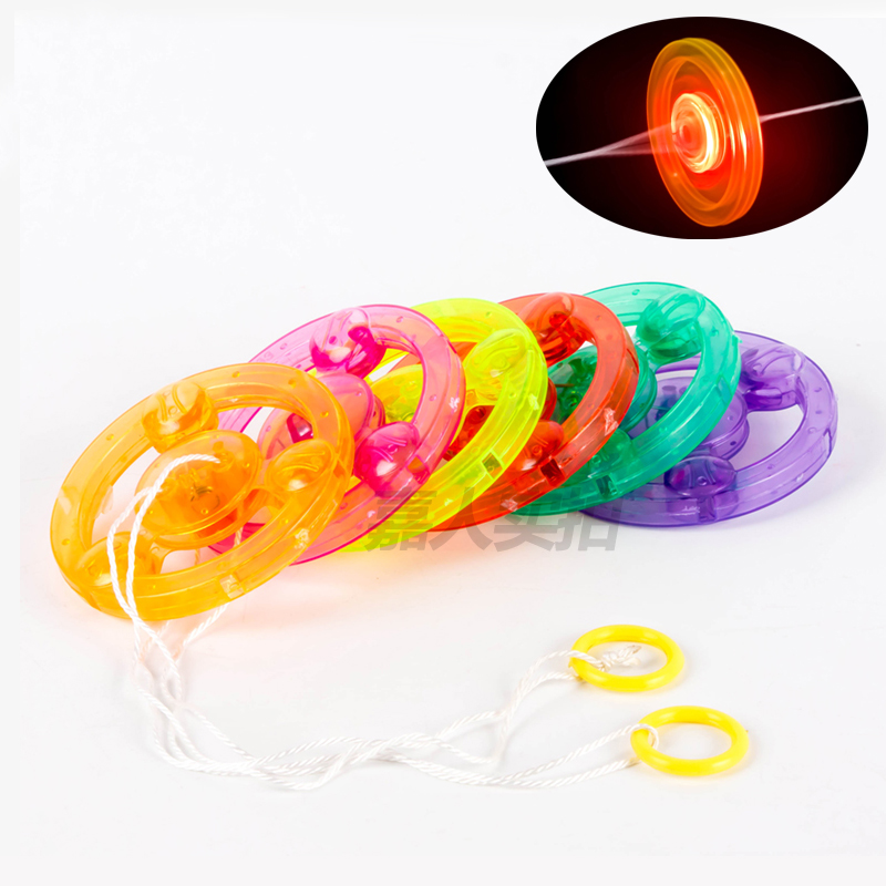 发光玩具飞轮拉哨拉线风火轮儿童