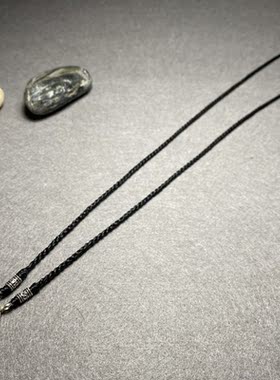 原创纯银弹簧扣绳子泰国佛牌链