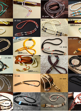 原创水晶玛瑙黑曜石佛牌毛衣链