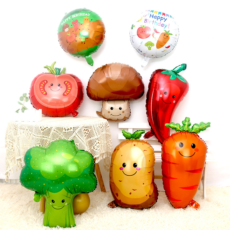 新款蔬菜主题土豆西红柿西蓝花辣椒造型气球儿童生日派对活动装饰,节庆用品/礼品,气球,淘宝优惠券,粉丝福利购,淘宝优惠卷
