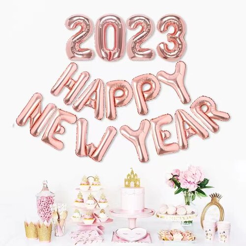 2023新年快乐字母气球套餐派对