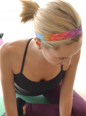 跑步头带sweaty bands女绚丽燃动止汗健身瑜伽头带发箍防滑束发带