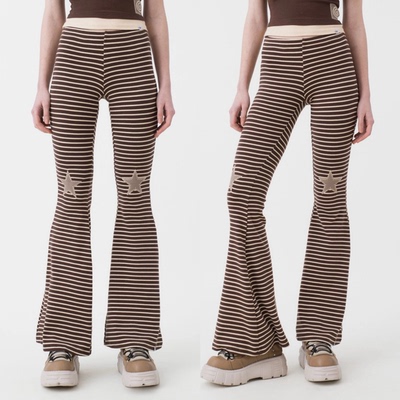 sixthdimension条纹复古微喇裤
