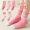 Pure cotton medium tube letter pink bear ◆ 5 pairs