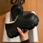 超软增高厚底棉拖鞋 女2025年秋季 新款 爆款 外出家居防滑毛毛鞋 保暖