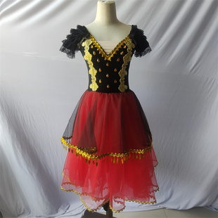 西班牙舞芭蕾舞裙歌剧舞台剧服装开场舞现代舞踢踏舞纱裙女童