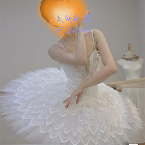 白色大人蓬蓬小天鹅女童tutu裙