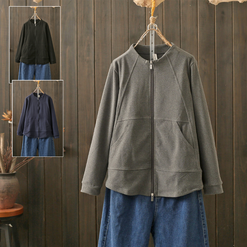 春秋200斤双拉链运动风长袖卫衣