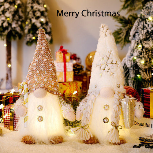 圣诞装饰品带灯可爱摆件