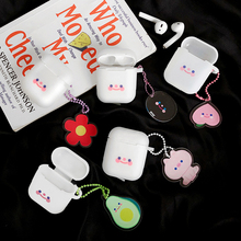 可爱少女心腮红笑脸苹果AirPods2硅胶无线蓝牙耳机pro3代防摔保护