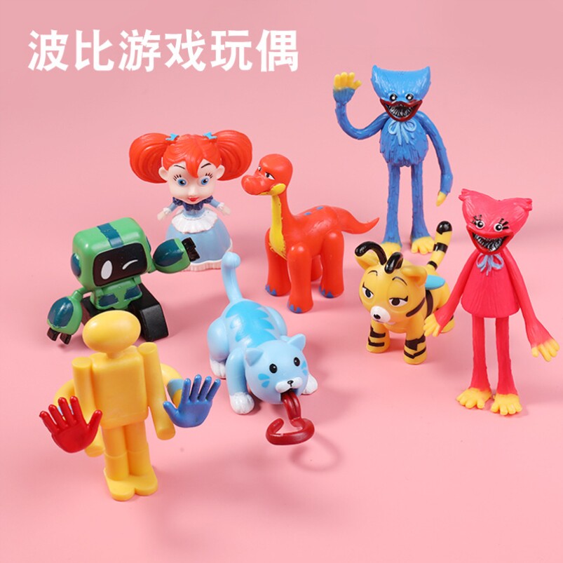 波比的游戏时间手办套装poppy playtime大蓝猫的玩具工厂模型摆件