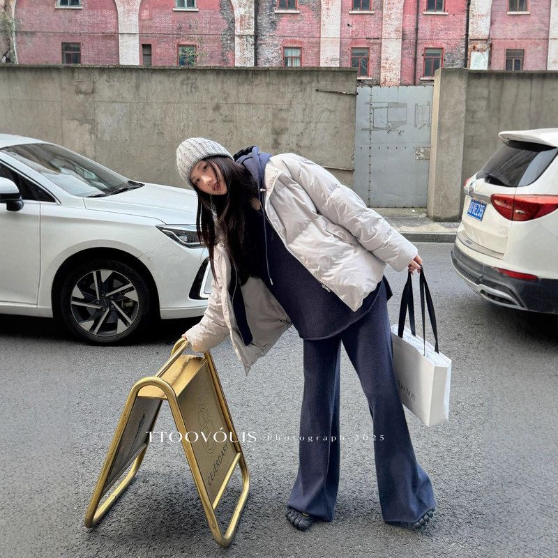 TTOO VOUIS冬季新款2347防寒保暖90白鸭绒连帽假两件羽绒服女厚