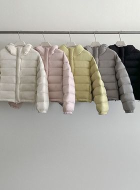 正品EVERTRUE 90白鸭绒羽绒服女保暖冬季韩版连帽宽松外套潮68178