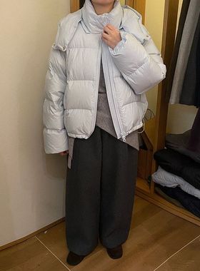 EVERTRUE 90白鸭绒羽绒服女保暖冬季韩版云朵连帽宽松外套潮91686