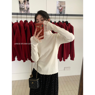 STUDIO 拼接设计感针织衫 2025冬季 中领净版 X8891 新款 奶思家NICE