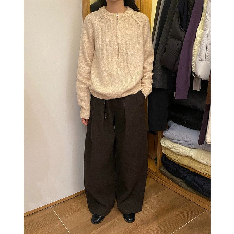 秋冬季裤女韩版EVERTRUE2025阔腿