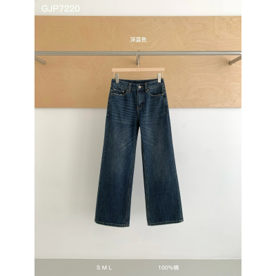 2025秋季【SIMNICE】韩版高腰时尚潮流显瘦百搭直筒牛仔裤女7220