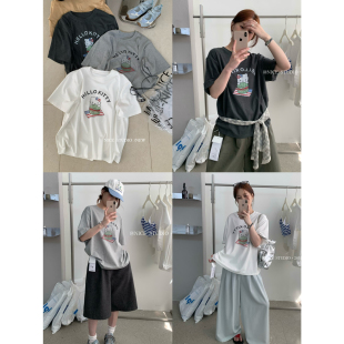 T恤1216 2026夏上新韩系kitty印花宽松百搭短袖 奶思家NICE STUDIO