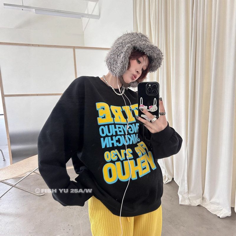 十三行FISHYU冬季新款美式复古