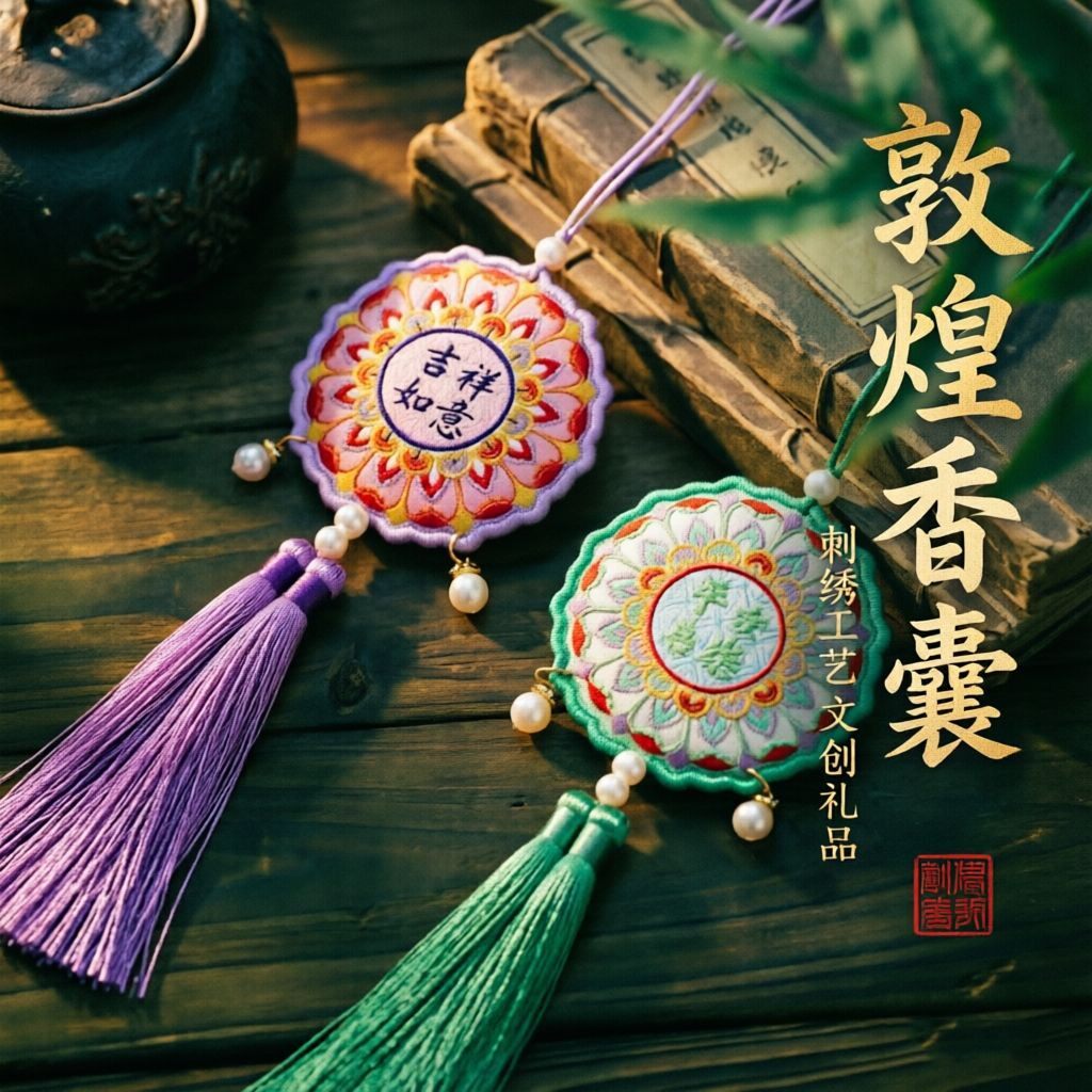 端午香囊空袋子敦煌织锦香囊挂件香袋福袋汉服锦囊随身平安符荷包