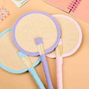 手工制作麦秆扇编织大蒲扇子随身老人宝宝儿童中国风麦秸扇草编扇