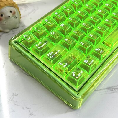 Base68【骚气色系】客制化键盘机械DIY创意换装高透PC打字手感好