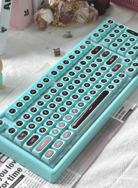 Ainbell薄荷巧克力Base99客制化三模热插拔机械键盘办公专用女生