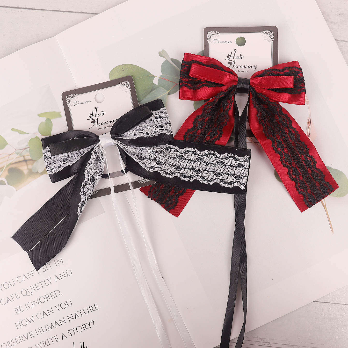 日本本土二次元发饰发带蕾丝蝴蝶结发饰女长飘带领结头饰动漫发饰,饰品/流行首饰/时尚饰品新,发饰,淘宝优惠券,粉丝福利购,淘宝优惠卷