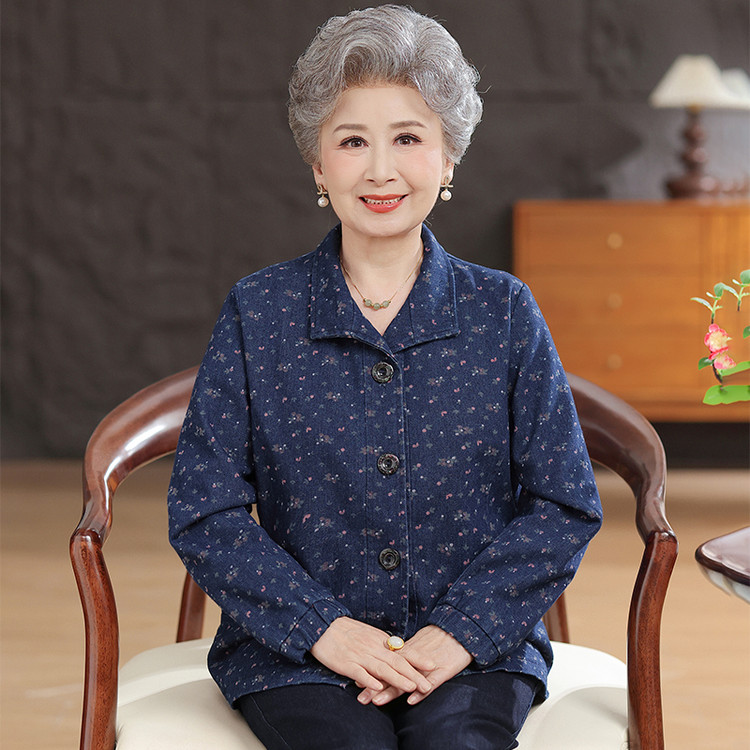 2026秋中老年女牛仔薄外套