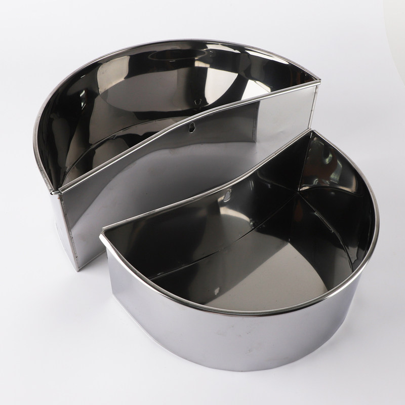 不锈钢腰斗加厚月斗垃圾斗烧味盒半圆杂料斗餐厅厨房商用置物腰兜