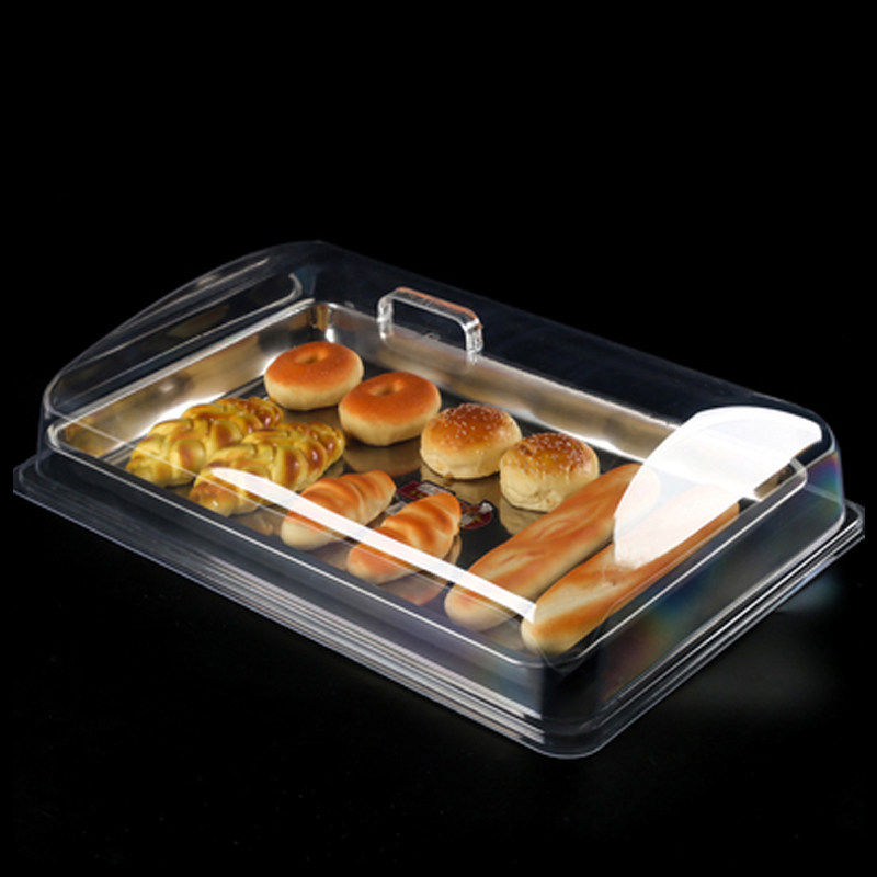 蛋糕罩透明长方形食品盖面包盖烤盘盖60 40保鲜盖子托盘盖点心罩