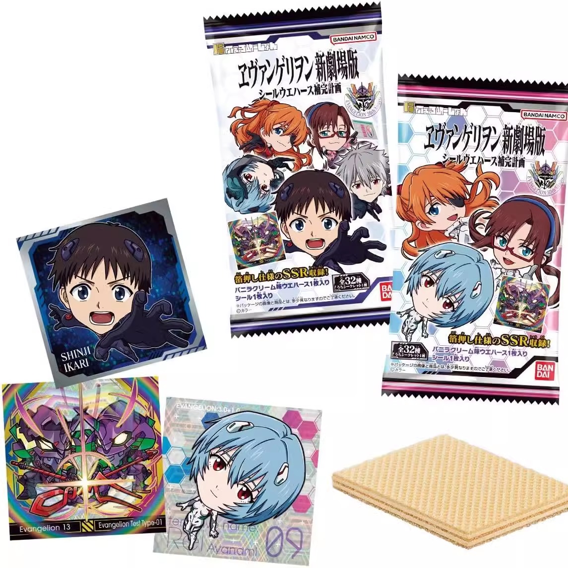【日谷现货】EVA新世纪福音战士万代正版威化食玩贴纸明日香