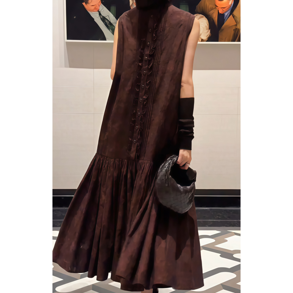 高品质气质显瘦无袖背心连衣裙女