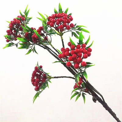 北美冬青招财仿真浆果婚庆红色