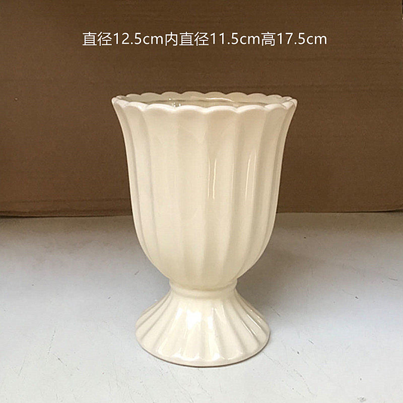 法式古典高级感陶瓷花盆北欧高脚花瓶蝴蝶兰盆栽花盆兰花网红花盆,鲜花速递/花卉仿真/绿植园艺,花盆,淘宝优惠券,粉丝福利购,淘宝优惠卷