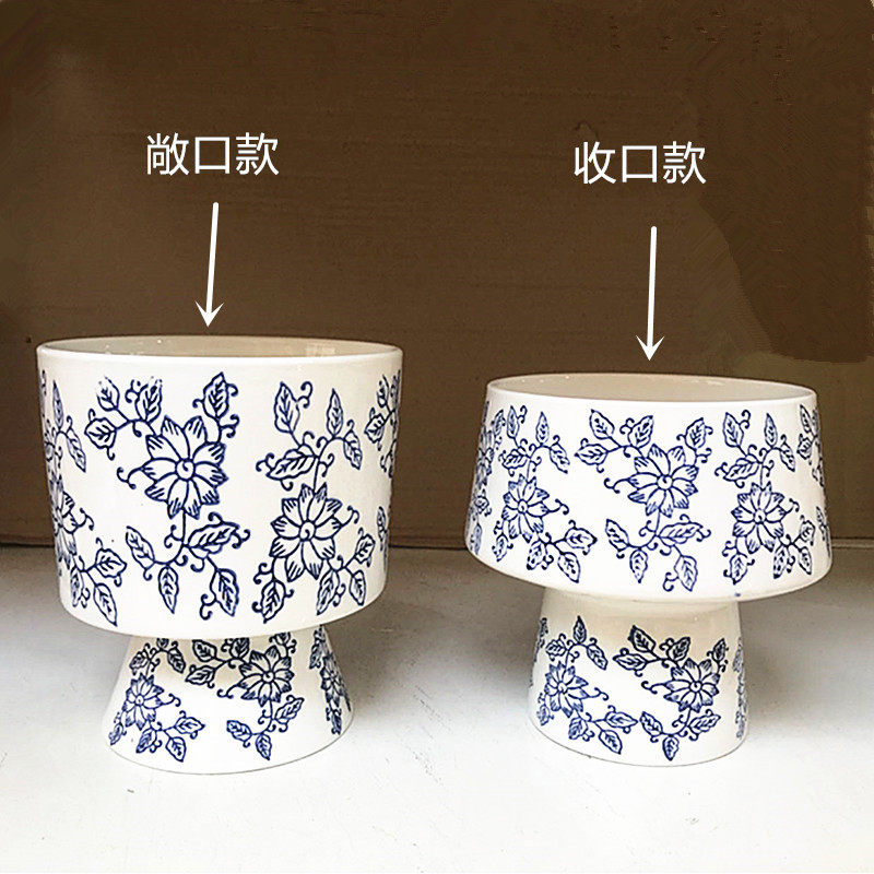 青花瓷陶瓷花盆高级感室内装饰摆件中式复古瓷器蝴蝶兰发财树花盆,鲜花速递/花卉仿真/绿植园艺,花盆,淘宝优惠券,粉丝福利购,淘宝优惠卷