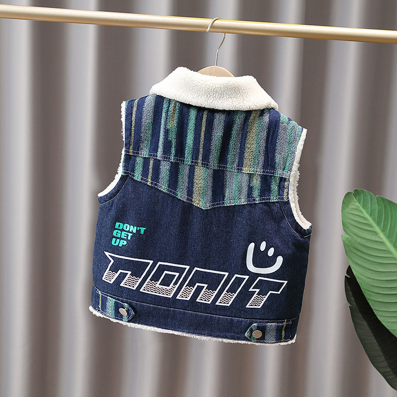 牛仔加绒马甲男童外穿秋冬装加厚背心2025韩版大中小童洋气马夹,童装/婴儿装/亲子装,马甲,淘宝优惠券,粉丝福利购,淘宝优惠卷