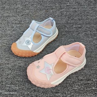 推荐足圣童鞋秋季婴幼宝学步鞋软底防滑男女童方口透气软底布面