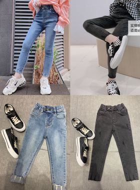 Half modern 男童女童可亲子蓝色黑色弹力牛仔铅笔裤252元