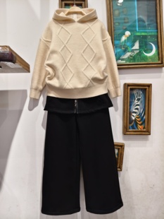 深秋冬 男童女童可亲子 浅杏 带帽针织衫 110-170 379元