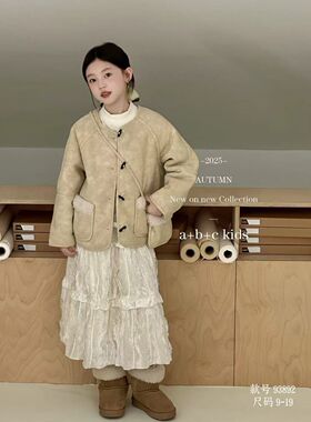 吾束 冬年装 女童可亲子 黄色皮毛一体外套配小包 120-170 569元