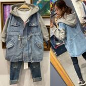 modern 男童女童可亲子 拼接风衣牛仔外套 Half 336元