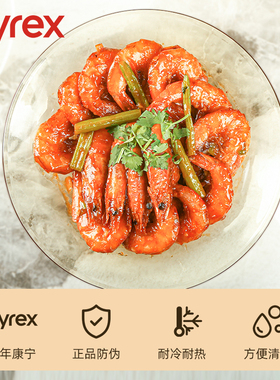 康宁Pyrex百丽餐具玻璃餐盘家用高档耐高温可微波盘子菜盘菜碟子
