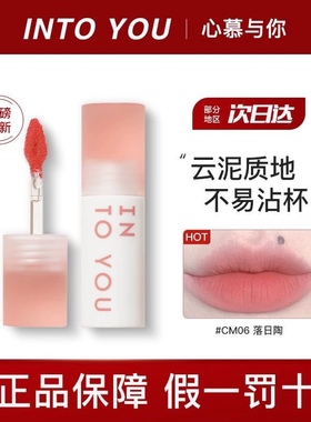 INTO YOU云感唇泥水雾面丝绒不易沾杯唇釉口红小众高颜值