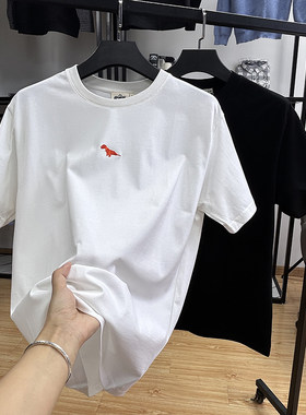 好面料简约时尚休闲情侣款基础圆领短袖T恤夏季新品修身打底短T薄